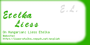 etelka liess business card